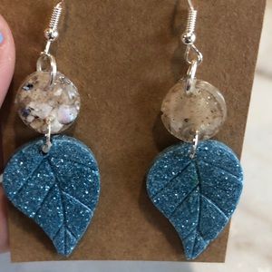 Handmade resin dangle earrings